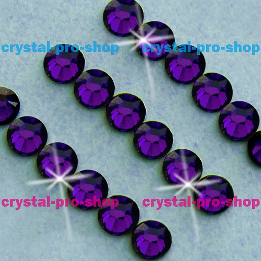 Стразы Сваровски из фиолетового вельвета (277) (без горячей фиксации/горячей