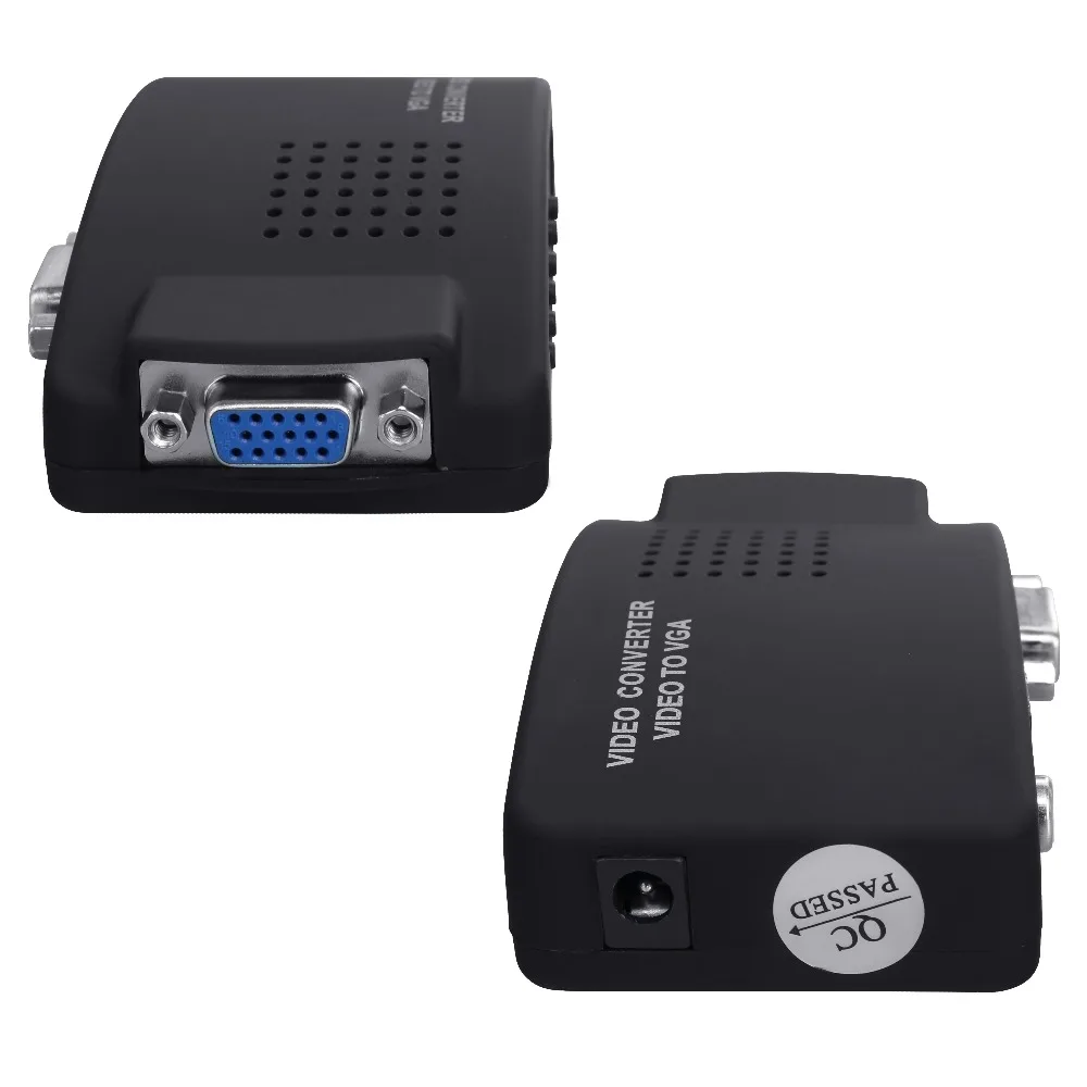 SSRIVER RCA для VGA конвертер ТВ ПК адаптер Новый AV S видео композитный монитор коробка |