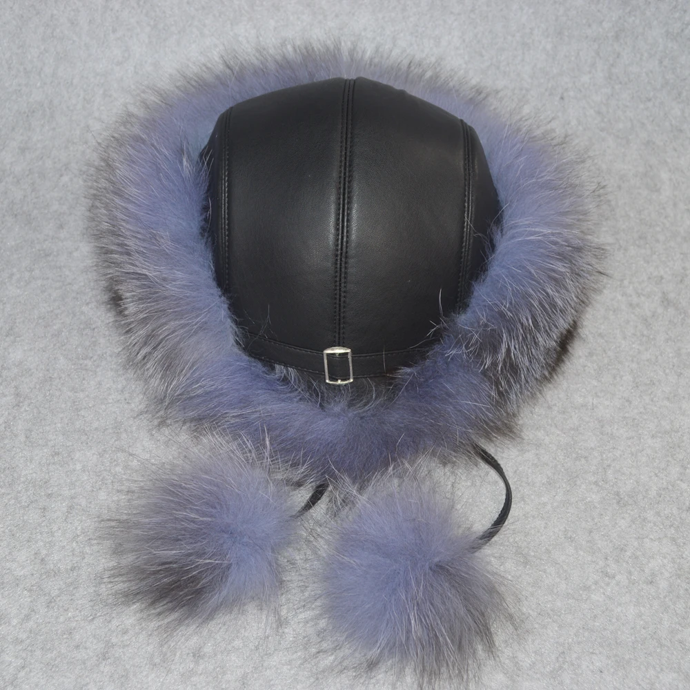 2019 женские зимние сапоги с настоящим натуральным лисьим мехом шляпа теплый
