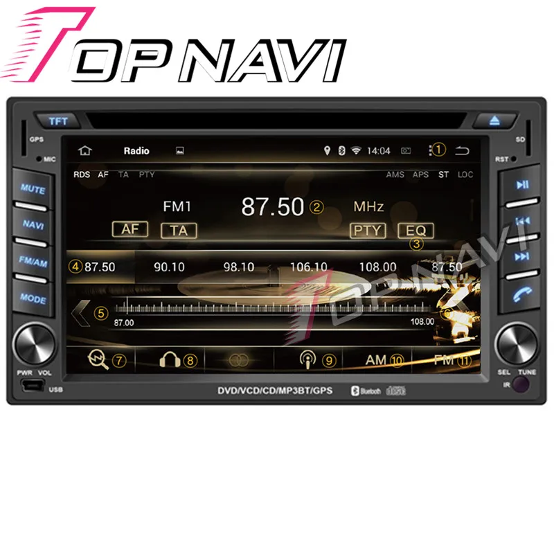 Topnavi 6 2 ''Восьмиядерный 4 Гб ОЗУ Android 8 0 автомобильный видеоплеер DVD для din