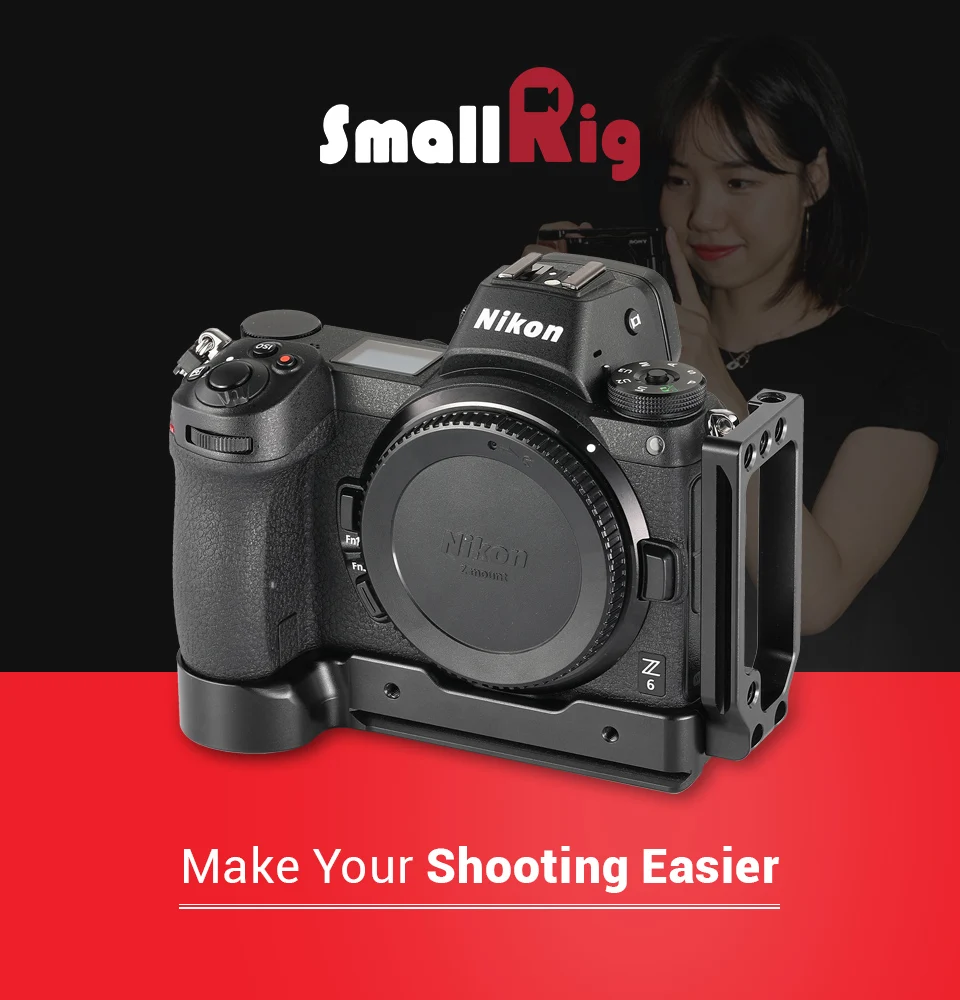 SmallRig DSLR камера Z6 L Пластина быстросъемный l-кронштейн для Nikon Z6 и для Nikon Z7 камера с Arca Stlye Plate 2258