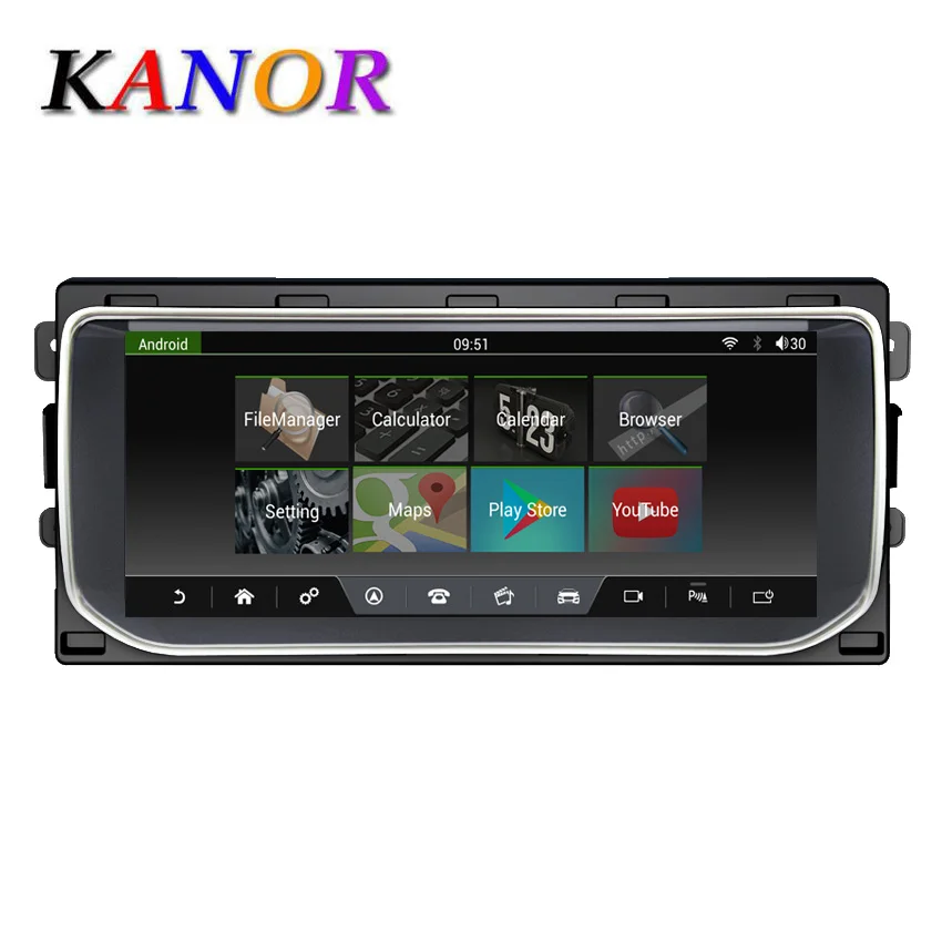 KANOR мультимедийная навигация gps для Ranger Rover Sport Bluetooth Android 7,1 радио приборная панель dvd-плеер 10,2" 2013