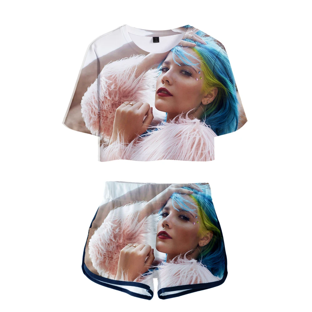 Для отдыха в стиле хип-хоп Halsey Idol западный стиль с 3D принтом базовый Женский