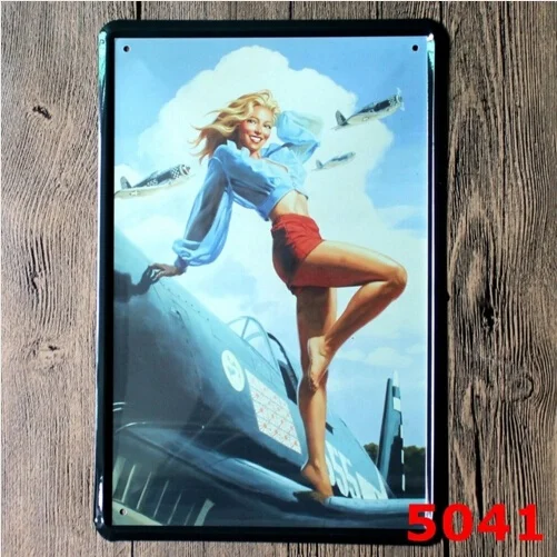 Сексуальная девушка Paiting Оловянная вывеска бар украшение для стен дома паба