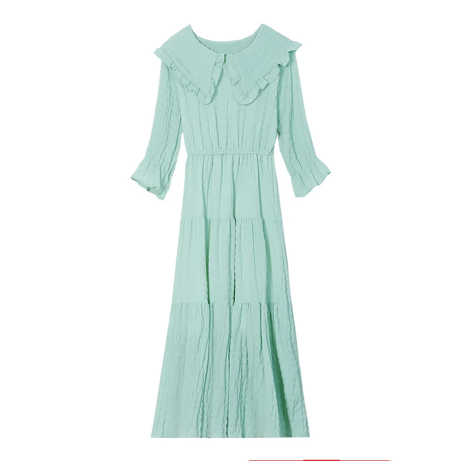 2019 одноцветные шифоновые платья миди в стиле бохо летние нового размера плюс