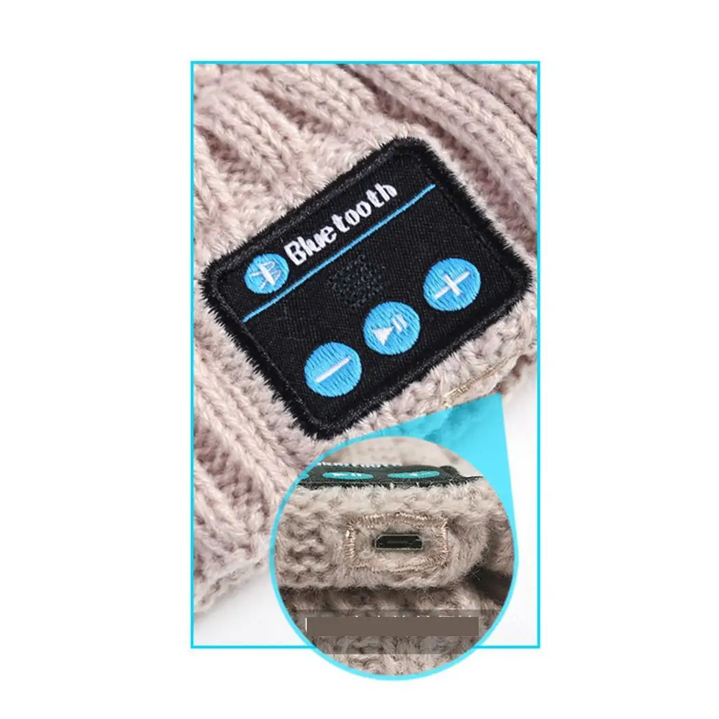 Стерео вязанная 4 шапка Повседневная Bluetooth осенне-зимняя вязаная кепка в стиле унисекс 1 теплая 100 см гарнитура беспроводная около зимняя шапочка