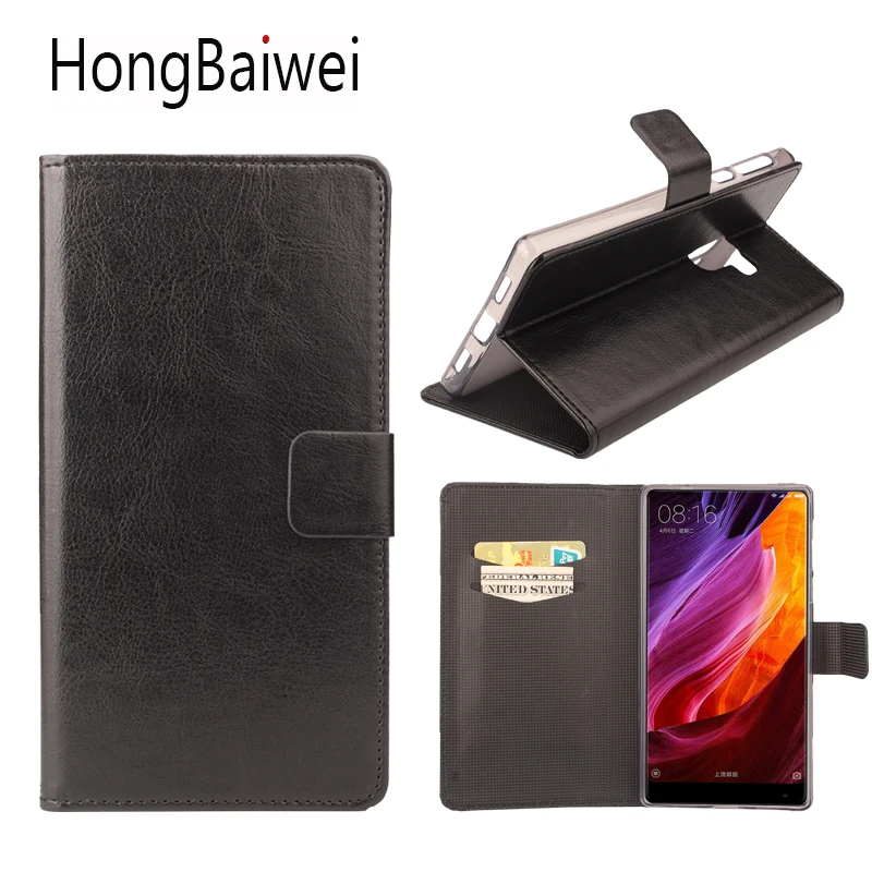HongBaiwei Crazy Horse кожаный чехол для Xiaomi Mix Ретро винтажный кошелек телефона с