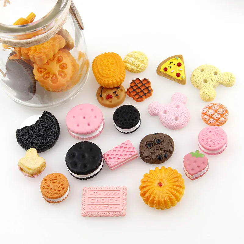 30 шт. микс сливок печенье торт плоская спина кабошон Kawaii DIY Смола ремесло