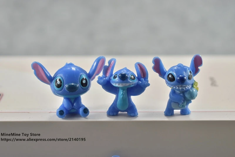 DISNEY Lilo &amp Stitch 3 см 12 шт./компл. фигурка осанки коллекция украшений аниме игрушка