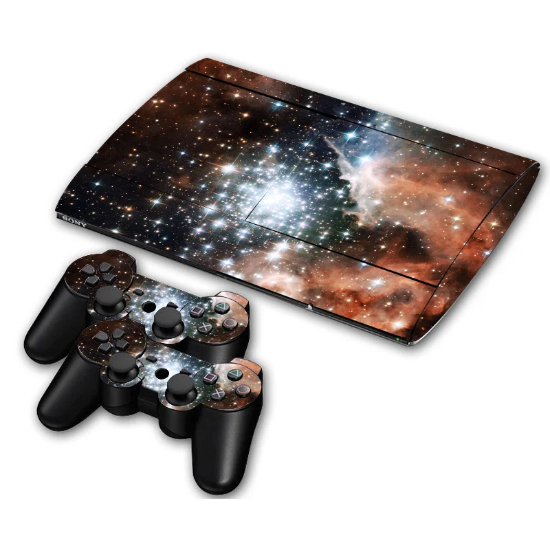 Виниловая наклейка на кожу для PS3 супер тонкая 4000 консоль скинов + 2 шт. s