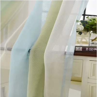 1 шт. детские шторы в синюю и зеленую полоску | Дом сад