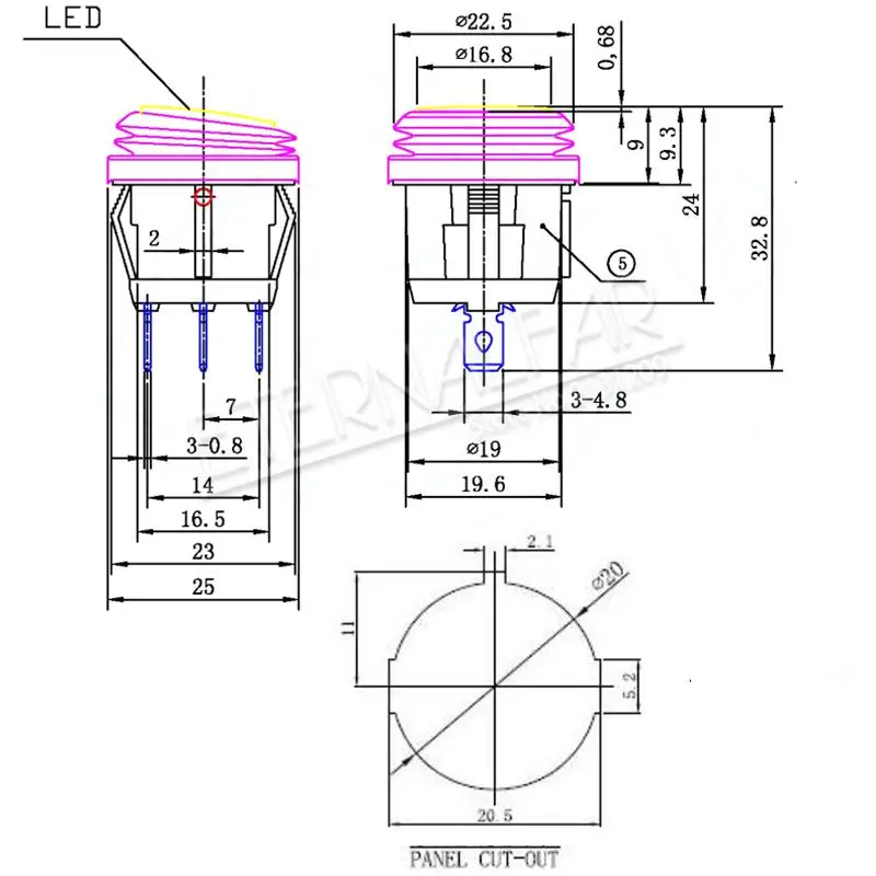 KCD1 KCD2 KCD4 KCD6 On Off 10A 16A 20A 125V 250V AC сверхмощный DPST герметичный водонепроницаемый авто лодка морской тумблер кулисный переключатель с