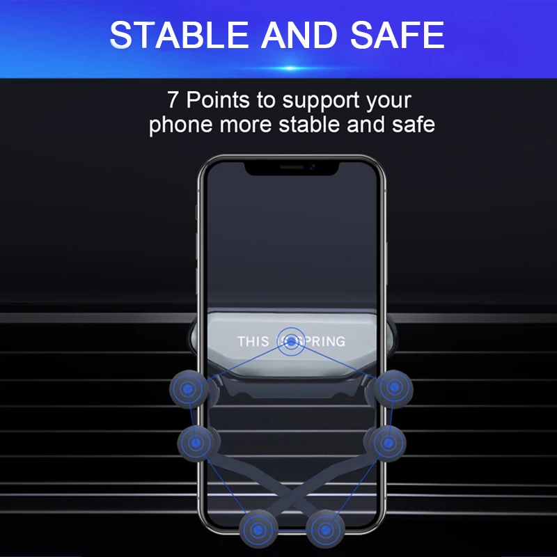 Гравитационный автомобильный держатель телефона для iPhone Samsung Huawei Telefon сотовый