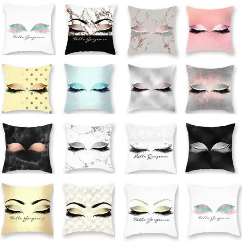 17 видов стилей полиэстер наращивания ресниц Подушка Чехол Реверсивный блесток