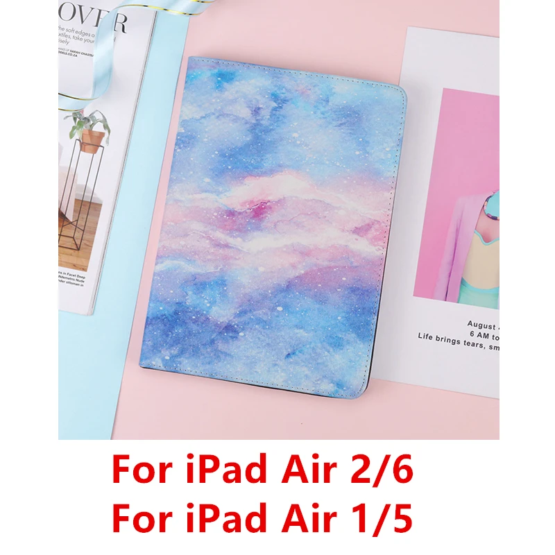 Blue Air 1 Чехол под мрамор для iPad 9,7 Силиконовая задняя кожа смарт-Чехлы для iPad Mini 2/3/4/5 Air 2 1 Pro 10,5 Pro 11 Coque принципиально - Цвет: Blue Air 1