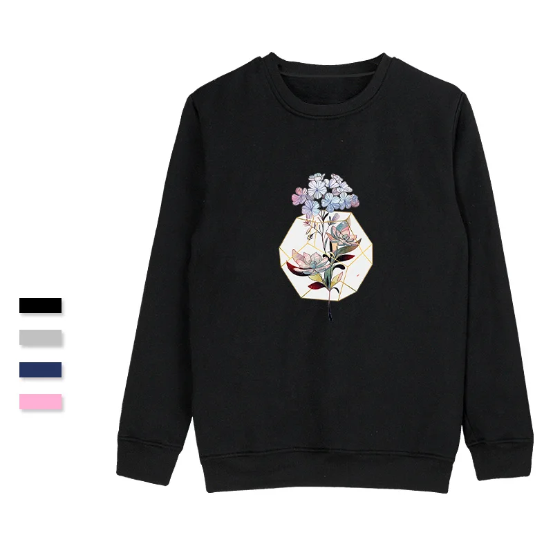 QJM Botanica Hoodless мужские s толстовки хип-хоп печатные смешные мягкие с длинным рукавом