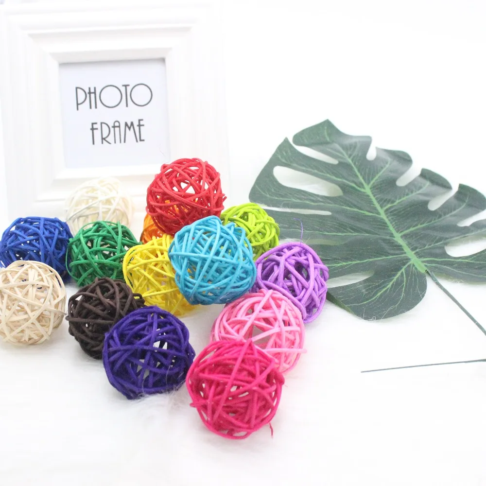 

5cm 7/pcs Round Takraw Ball Garden Room Decoration Family Kindergarten Birthday Party Wedding Party Decoration DIY