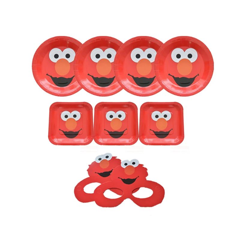 Omilut Seasame Street Elmo принадлежности для дня рождения одноразовая