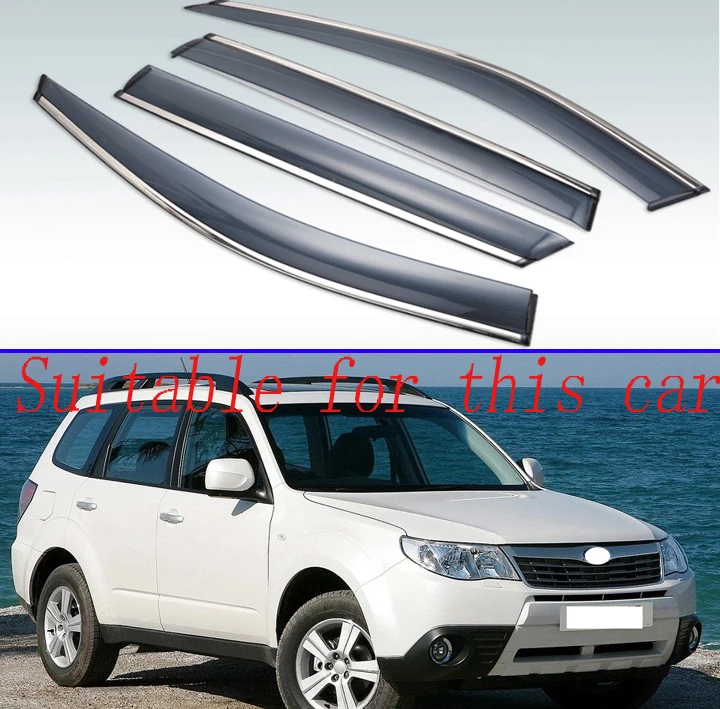 Для Subaru Forester 2009 2010 2011 2012 пластик внешний козырек вентиляционные Шторы окно Защита от солнца Дождь Отражатель 4 шт