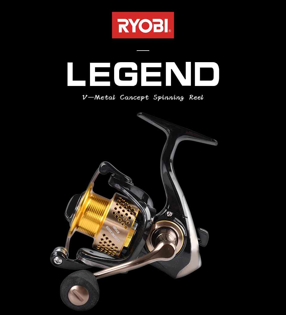 RYOBI LEGEND спиннинговые Катушки 1000 2000 3000 4000 5000 6000 5,1: 1/5. 0:1 Шестерни соотношение 6BB Макс Перетащите 7,5 кг waltwater колеса