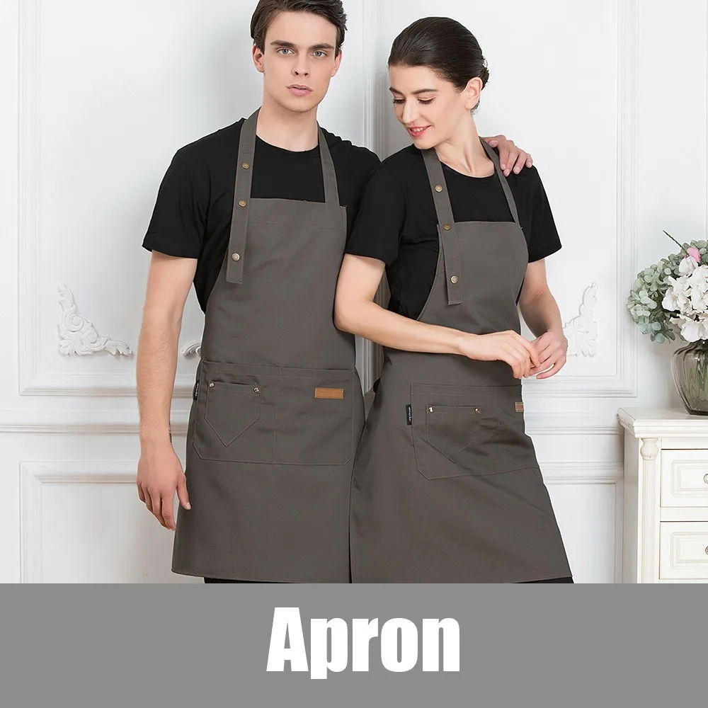 Apron 5 Три пряжки регулировки Висячие шеи кухня приготовления фартук Отель Ресторан кафетерий кафе Парикмахерская Униформа передник унисекс - Цвет: Apron 5