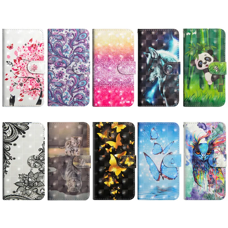 

Luxury Painting Flip Phone Case For xiaomi Note 10 CC9E CC9 A3 A2 A1 9 SE 8 10X 10 Pro Lite Poco X2 Leather Wallet Cover Coque