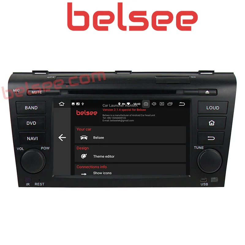 Belsee Восьмиядерный 4 ГБ Android 8 0 dvd плеер Мультимедиа Радио автомобильный стерео Navi