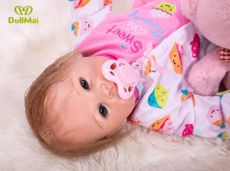 48 см мягкие силиконовые куклы для новорожденных npkdoll 19 &quotручная работа menina