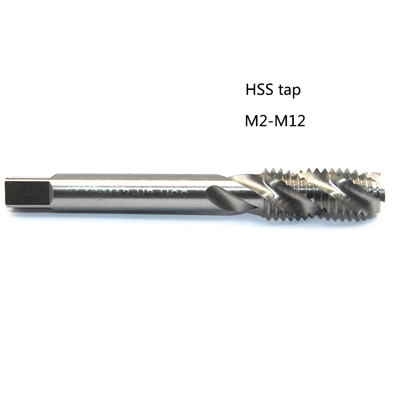 1 шт. M2/M2.5/M3/M4/M5/M6/M7/M8/M10/M12 HSS Спиральная резьба винтовые краны ручные инструменты винтовой кран