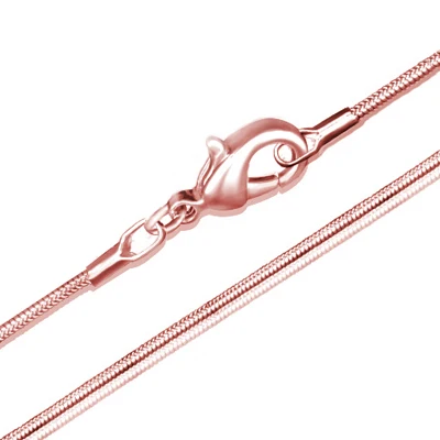 Rose Gold Color 5 шт./лот серебро 925 пробы ожерелье Модные ювелирные изделия серебряные украшения 1 мм змея цепь 1" 18" 2" 22" 24" - Окраска металла: Rose Gold Color