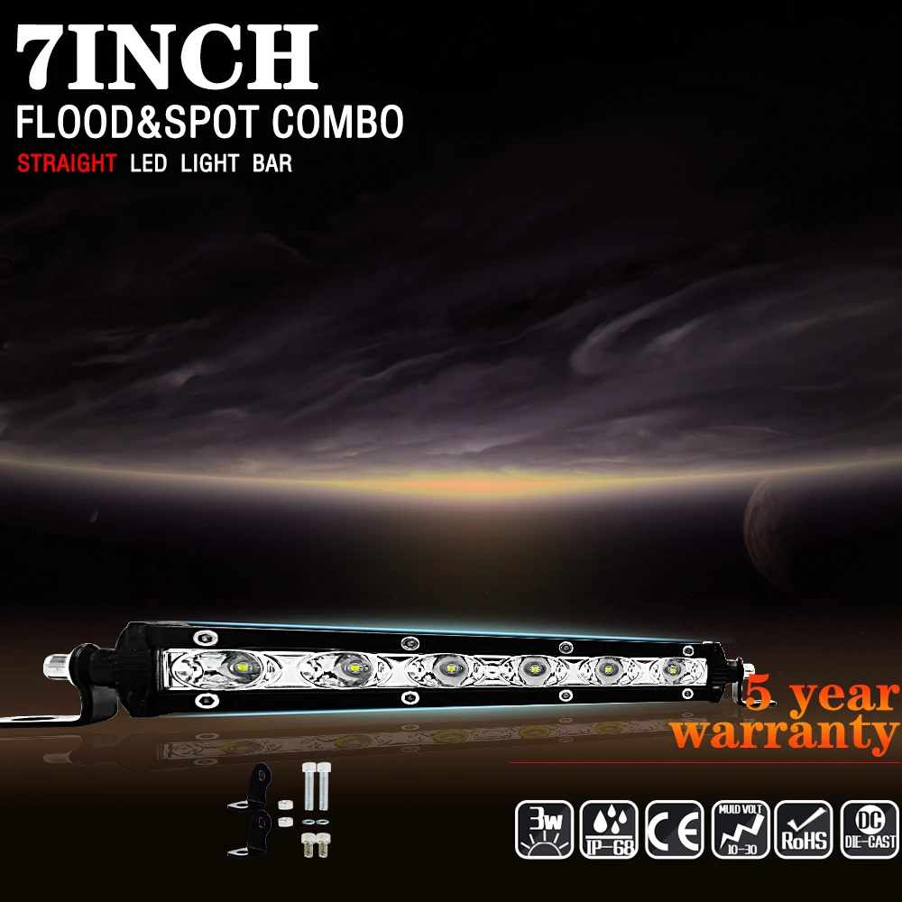 7/13 дюймов 18 Вт 36 изогнутый СВЕТОДИОДНЫЙ рабочий светильник для тягача