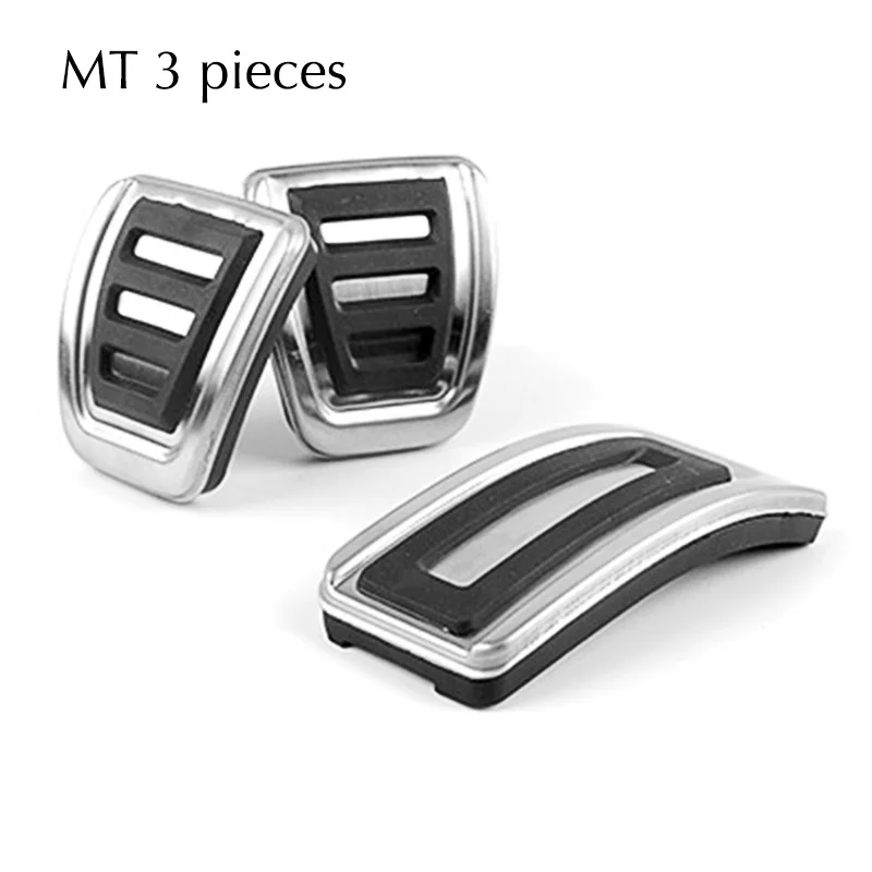 MT 3pcs Для Skoda Karoq AT MT педаль акселератора, педаль тормоза, газ, подставка для ног, аксессуары, Стайлинг автомобиля - Название цвета: MT 3pcs