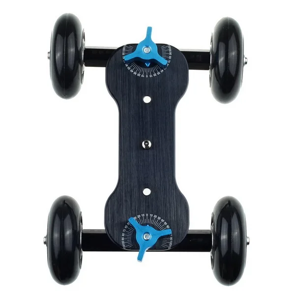 4 колесный Настольный рельсовый слайдер для цифровой зеркальной камеры