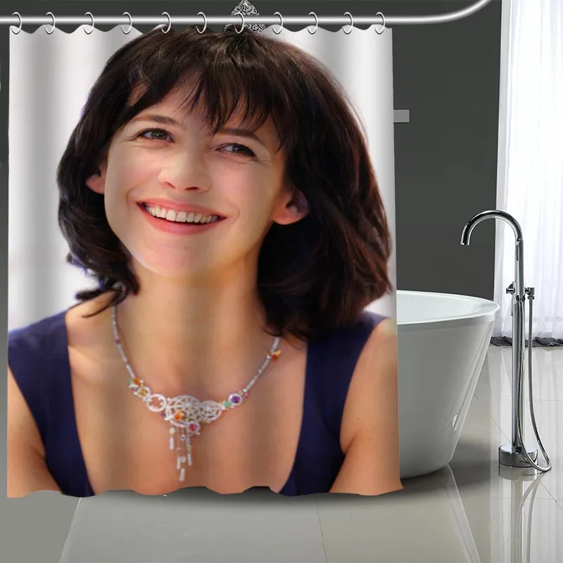 Занавеска для душа Софи Марсо из экологически чистого полиэстера с крючком | Дом