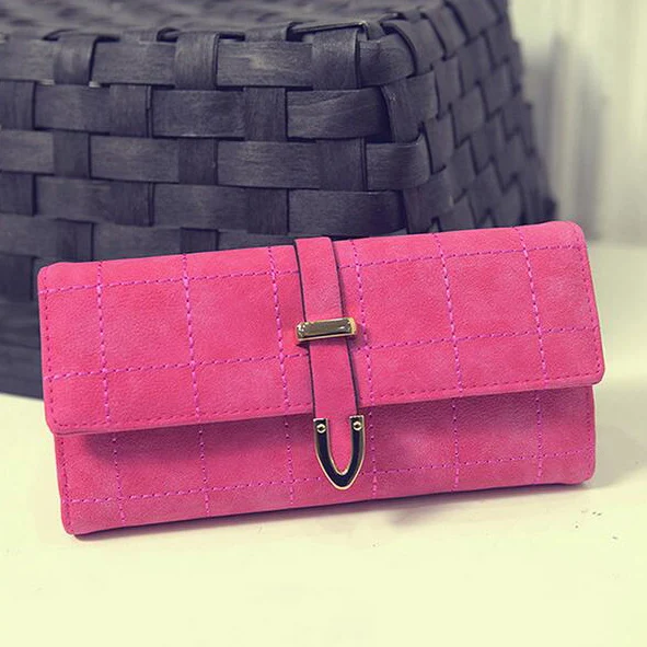 Модные длинные женские кошельки Carteras Mujer корейский стиль с застежкой элегантные
