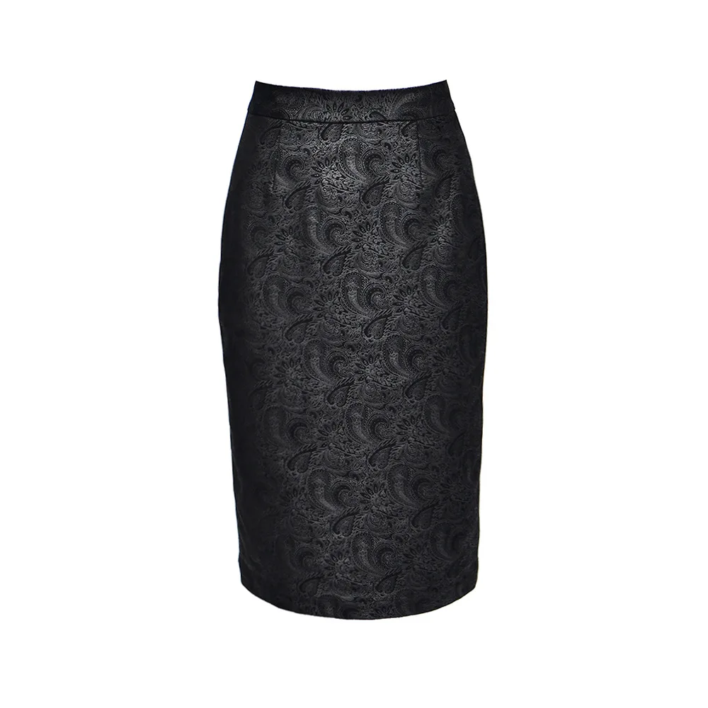 Осенние юбки-карандаш женская черная юбка миди с высокой талией белая со змеиным