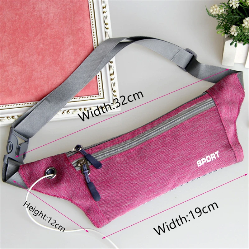 

Unisex Waist Bag Sport Running Hiking Belt Bum Waist Pouch Zip Bag
