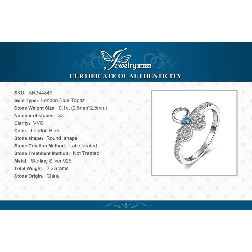 JewelryPalace 1.2ct натуральная Лондонский Голубой Топаз кубического циркония мотаться