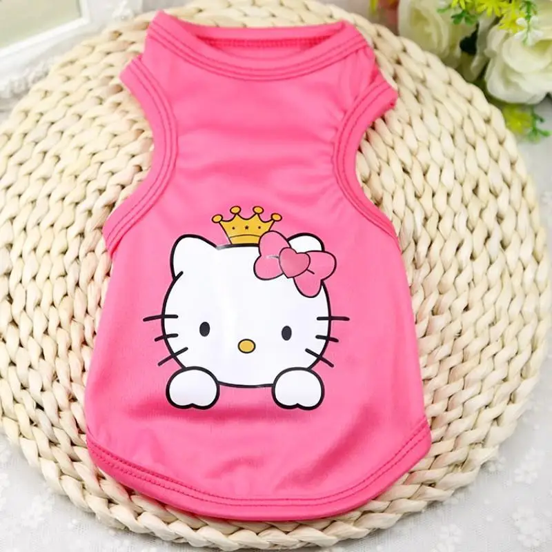 Милый мультфильм печатных кошка жилет Обувь с дышащей сеткой Cat Одежда маленькая