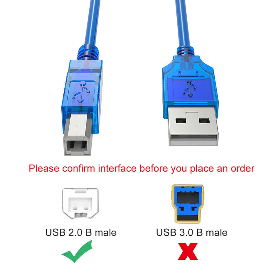 Высокоскоростной Кабель для принтера 0 3 м 5 1 8 10 USB 2 кабель типа А папа в сканер