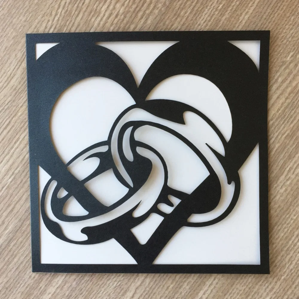 

50pcs/lot 250gsm pearl Shiny paper laser cut heart design wedding invitation card folded card Greeting invitation Blessing card