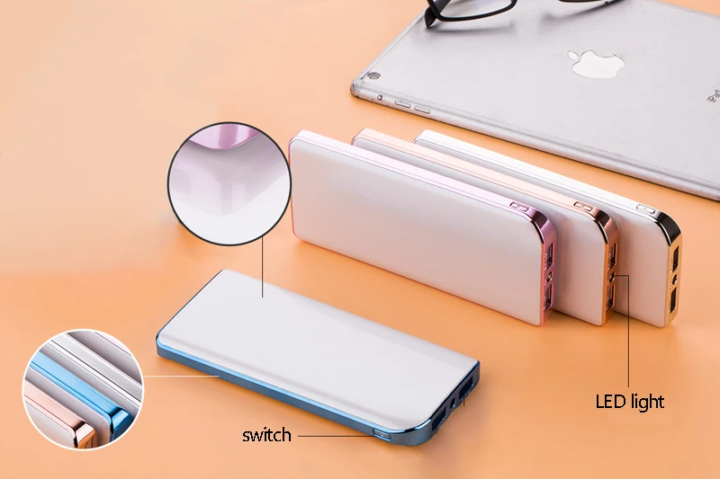 Ультра thinHot 20000mAh Портативная ультратонкая литий полимерная Внешняя батарея