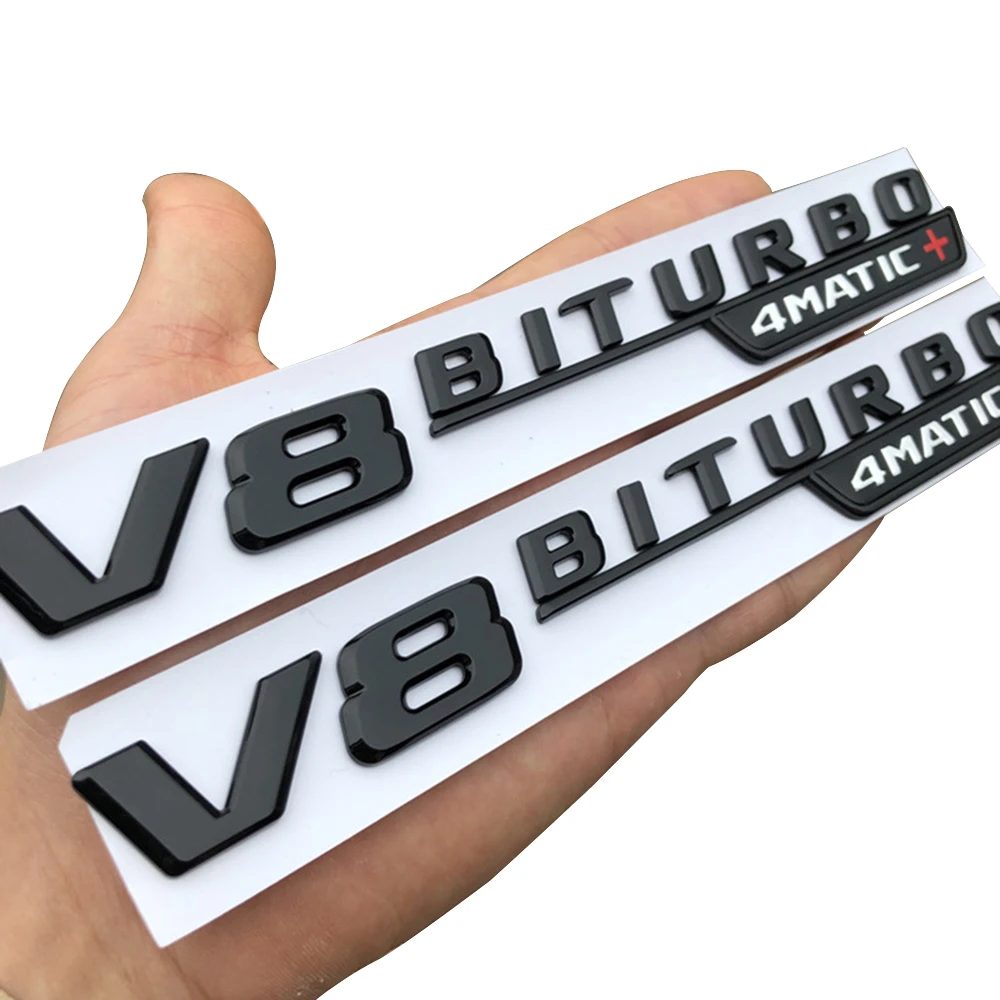 2 20 шт V8 BITURBO логотип автомобиля значок на крыло наклейка для Mercedes Benz AMG SLC SLK SLS W164 W166