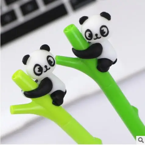 32 шт./лот гелевая ручка Kawaii Panda милые животные бамбук черные чернила ручки для подписи канцелярские принадлежности Школьные офисные принадлежности escolar - Цвет: 1