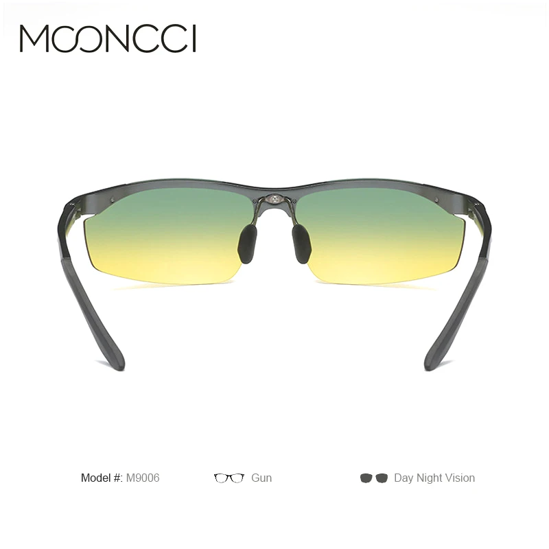 MOONCCI мужские роскошные поляризационные солнцезащитные очки для дневного и ночного видения мужские очки для вождения брендовые дизайнерские спортивные солнцезащитные очки без оправы