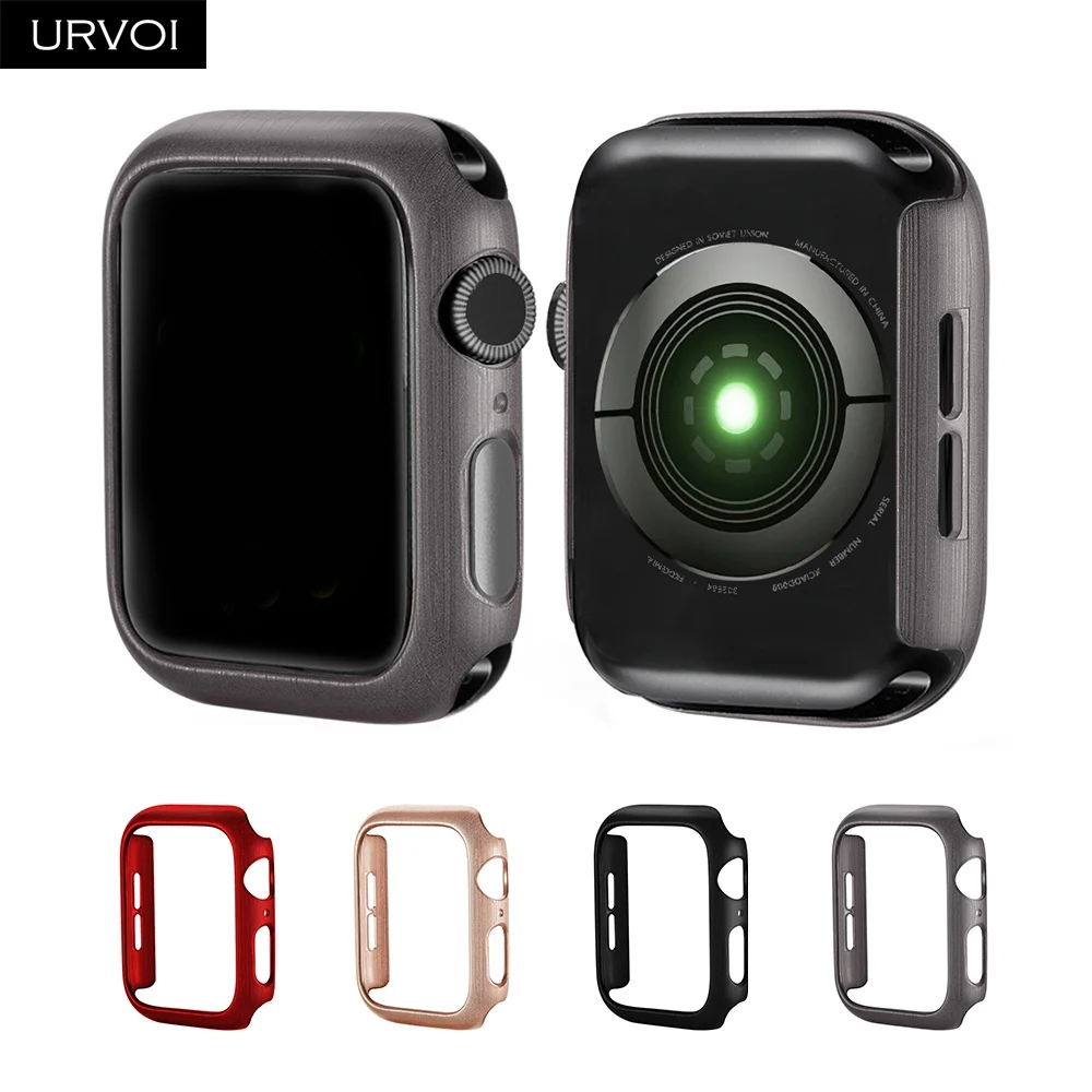 Пластиковый чехол URVOI для Apple Watch series 6 5 4 3 2 Ультратонкий бампер с жесткой рамкой и