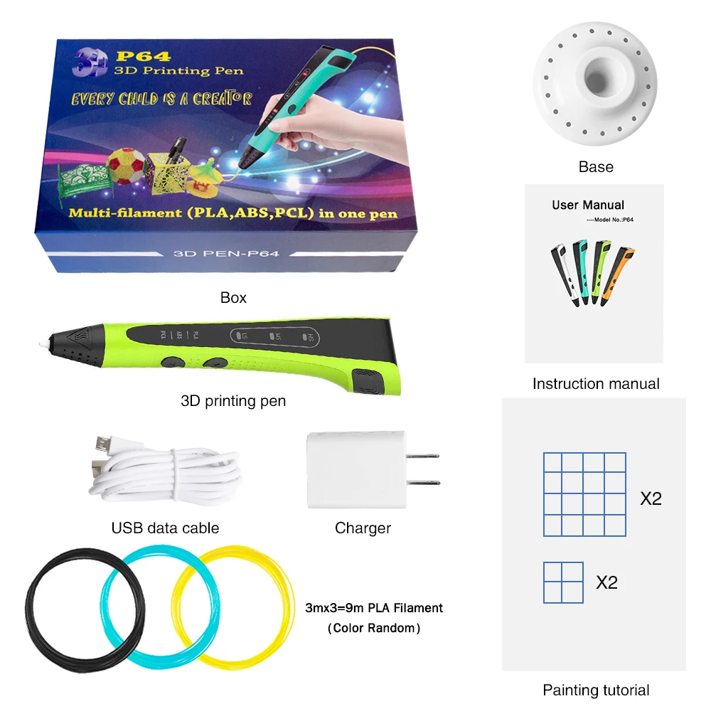 LMYSTAR 3d принтер Ручка 1 75 мм ABS/PLA/PCL DIY 3D печать с нитями подарок на день рождения для