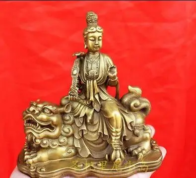 

Китайская бронза Manjusri Manjushri статуя Будды Бодхисаттва 5,2"