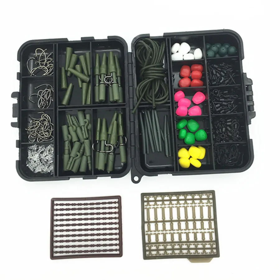 Аксессуары для ловли карпа коробки рыболовных снастей с крючками резиновые