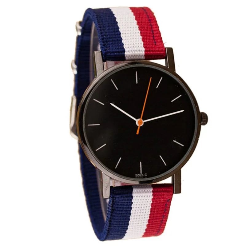 Часы мужские и женские кварцевые нейлоновые с ремешком | Наручные часы